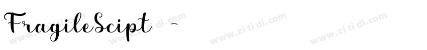 FragileScipt 常规字体转换